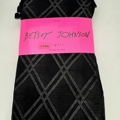 Betsey Johnson Women's Fashion Tights - Two Pairs - Small/Medium - New